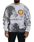 MSGM Weißer Baumwoll-Crewneck-Pullover Pullover