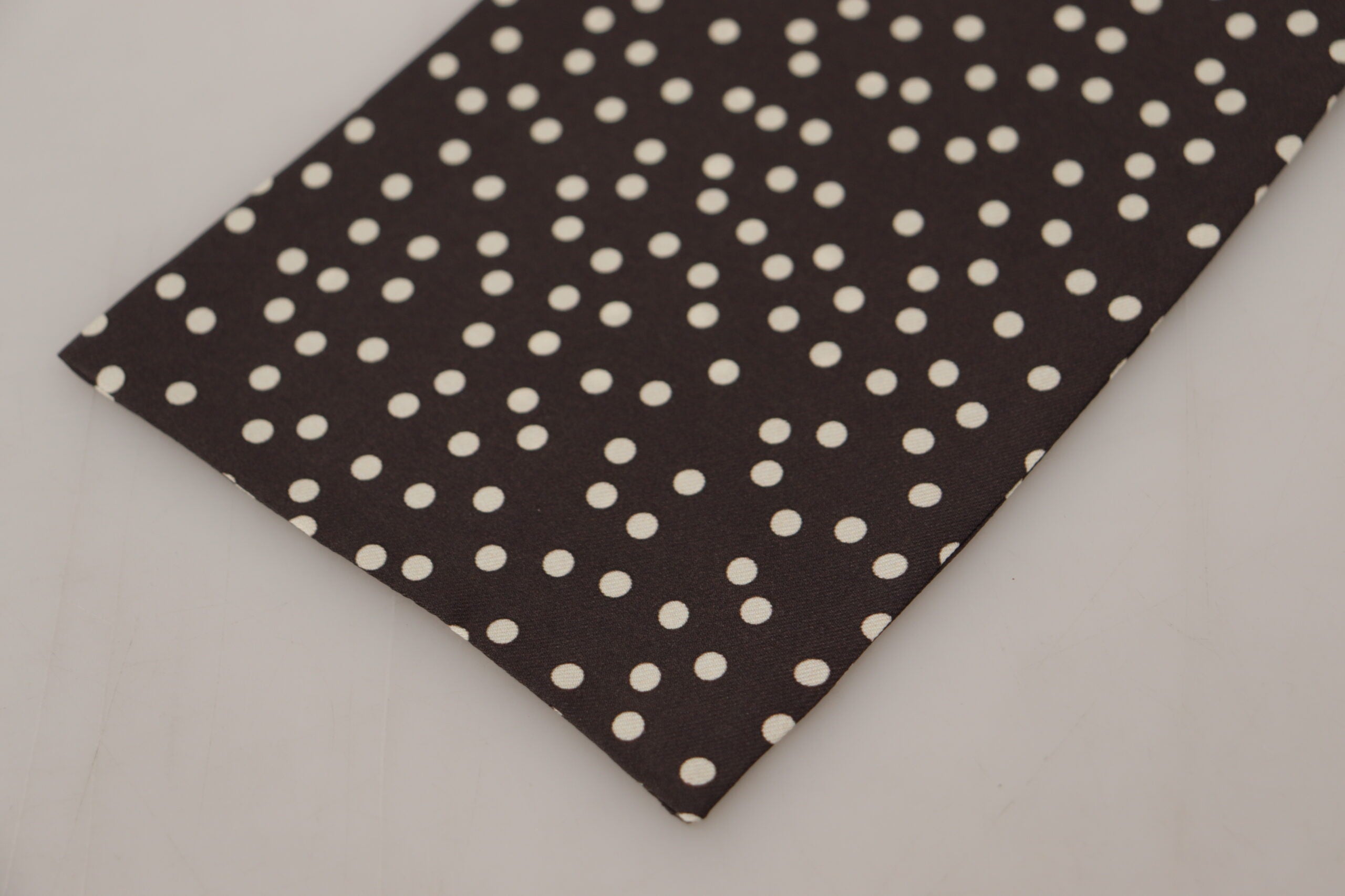 Dolce & Gabbana Brauner Polka Dot Männer Schal Hals Wrap Schal Schal