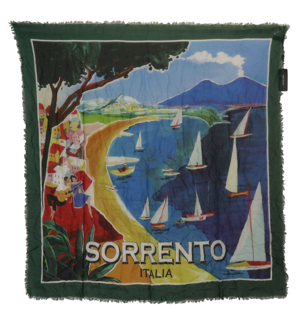 Dolce & Gabbana Multicolor Sorrento DG Schal Fransenschal