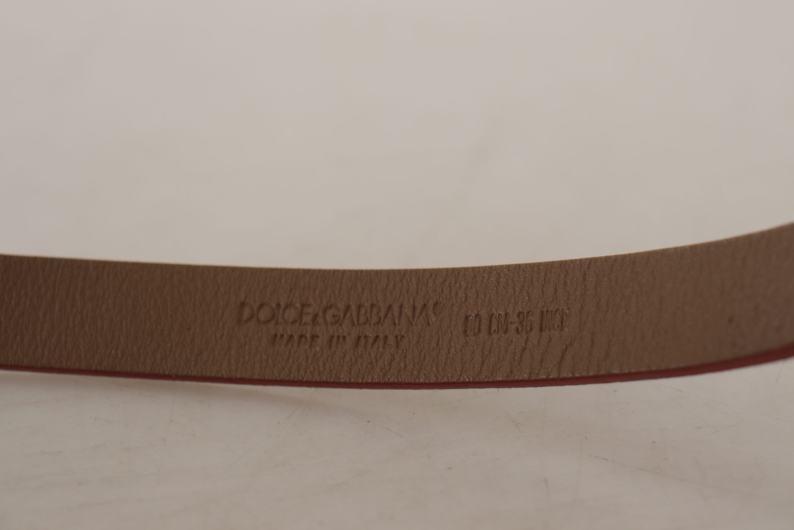 Dolce & Gabbana Brauner Logo gravierter Metall-Gürtel mit Gürtelschnalle