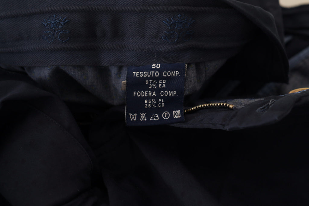 Domenico Tagliente Dunkelblaue Baumwoll-Skinny-Hose für Männer