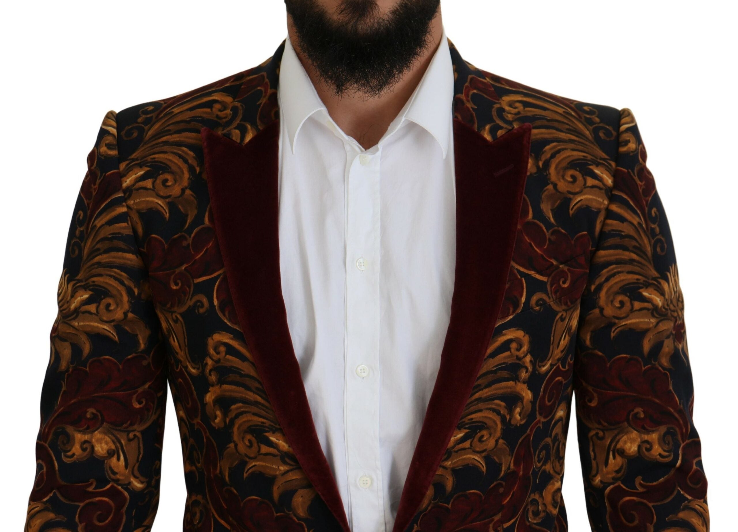 Dolce & Gabbana Multicolor Floral Einreihiger Martini-Blazer