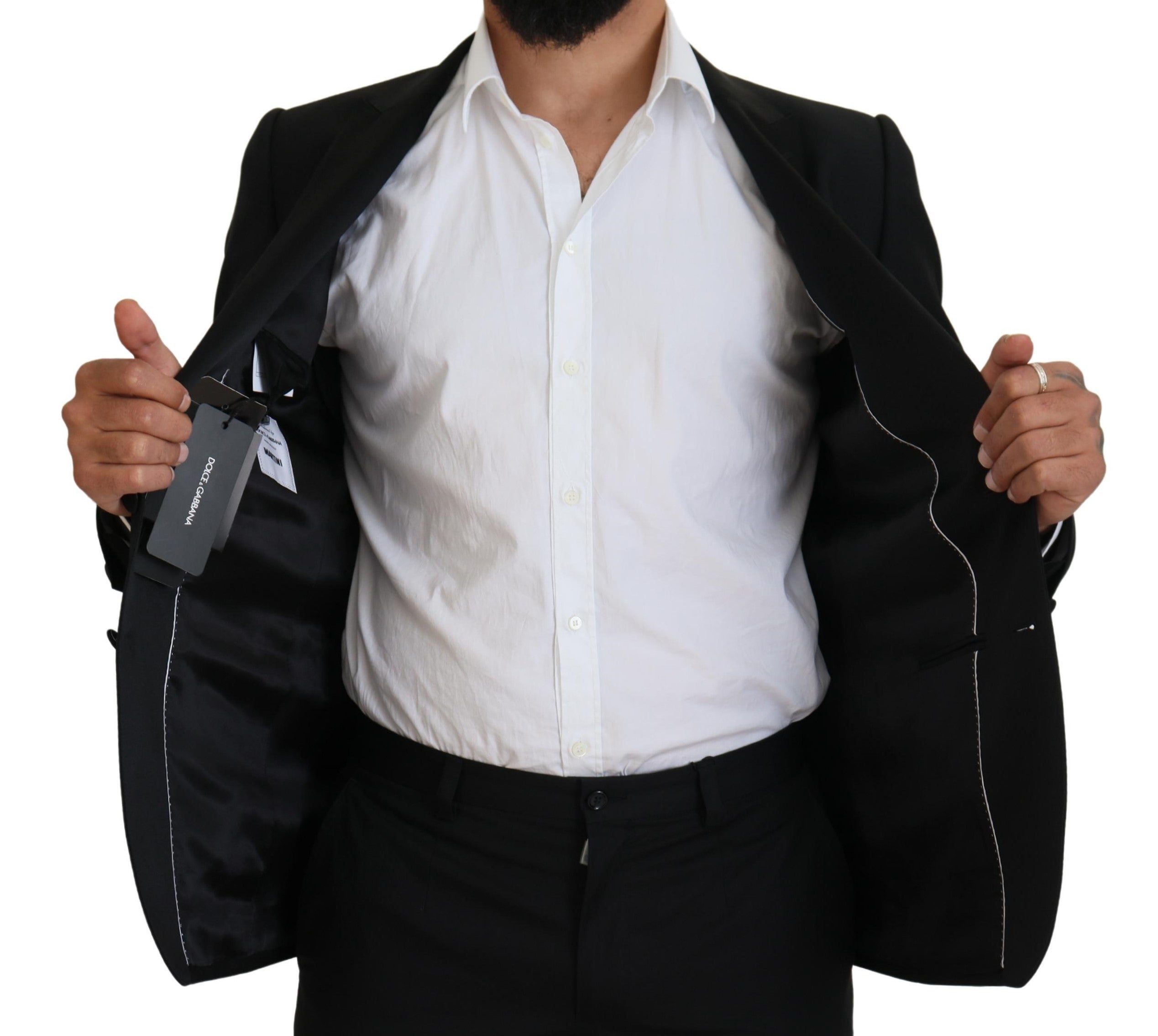 Dolce & Gabbana Schwarzer schmal geschnittener Martini-Blazer