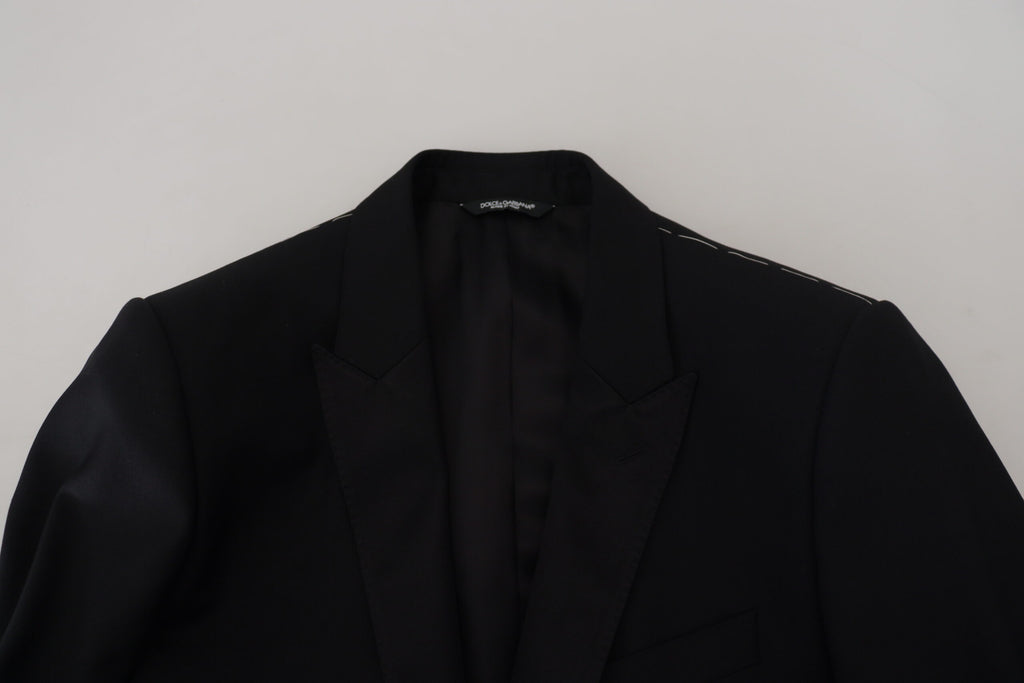 Dolce & Gabbana Schwarzer schmal geschnittener Martini-Blazer