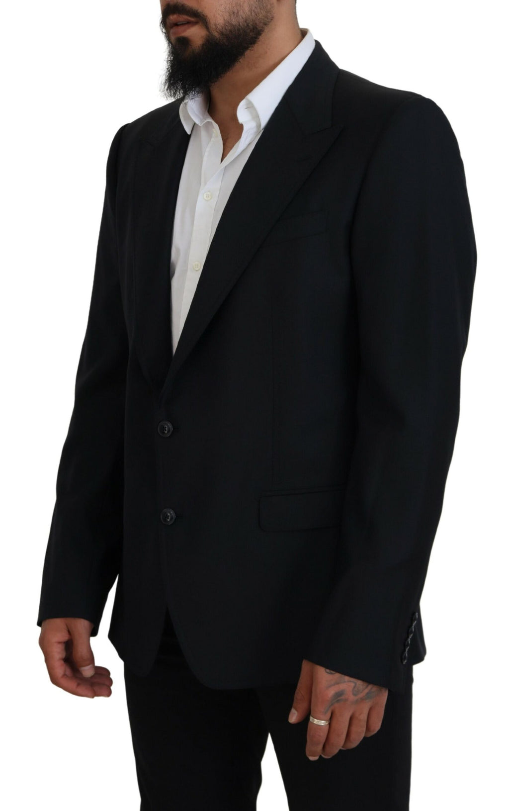 Dolce & Gabbana Dunkelblauer formeller Sicilia Blazer aus Wolle