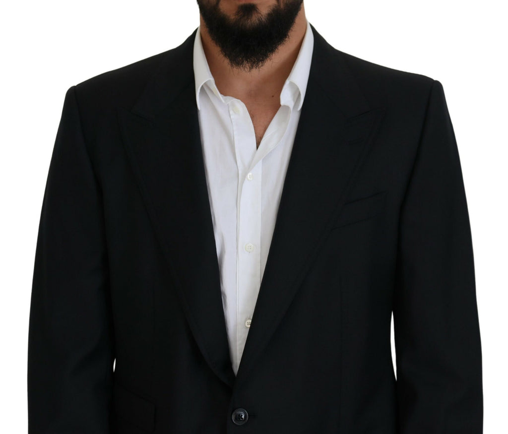 Dolce & Gabbana Dunkelblauer formeller Sicilia Blazer aus Wolle