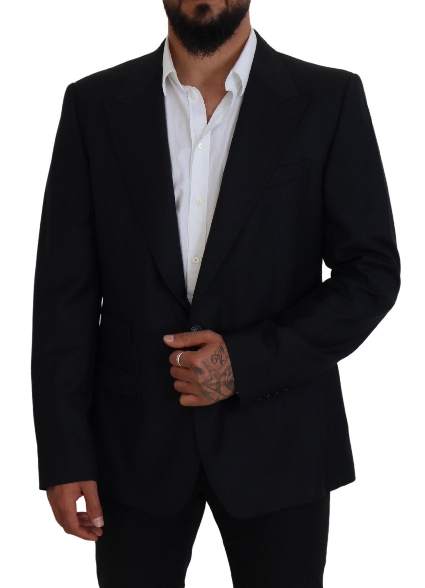 Dolce & Gabbana Dunkelblauer formeller Sicilia Blazer aus Wolle