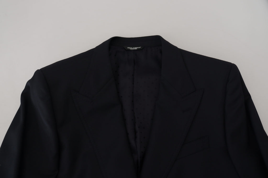 Dolce & Gabbana Dunkelblauer formeller Sicilia Blazer aus Wolle
