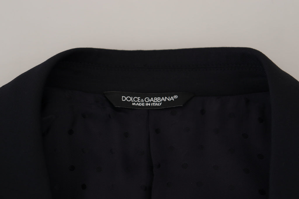 Dolce & Gabbana Dunkelblauer formeller Sicilia Blazer aus Wolle