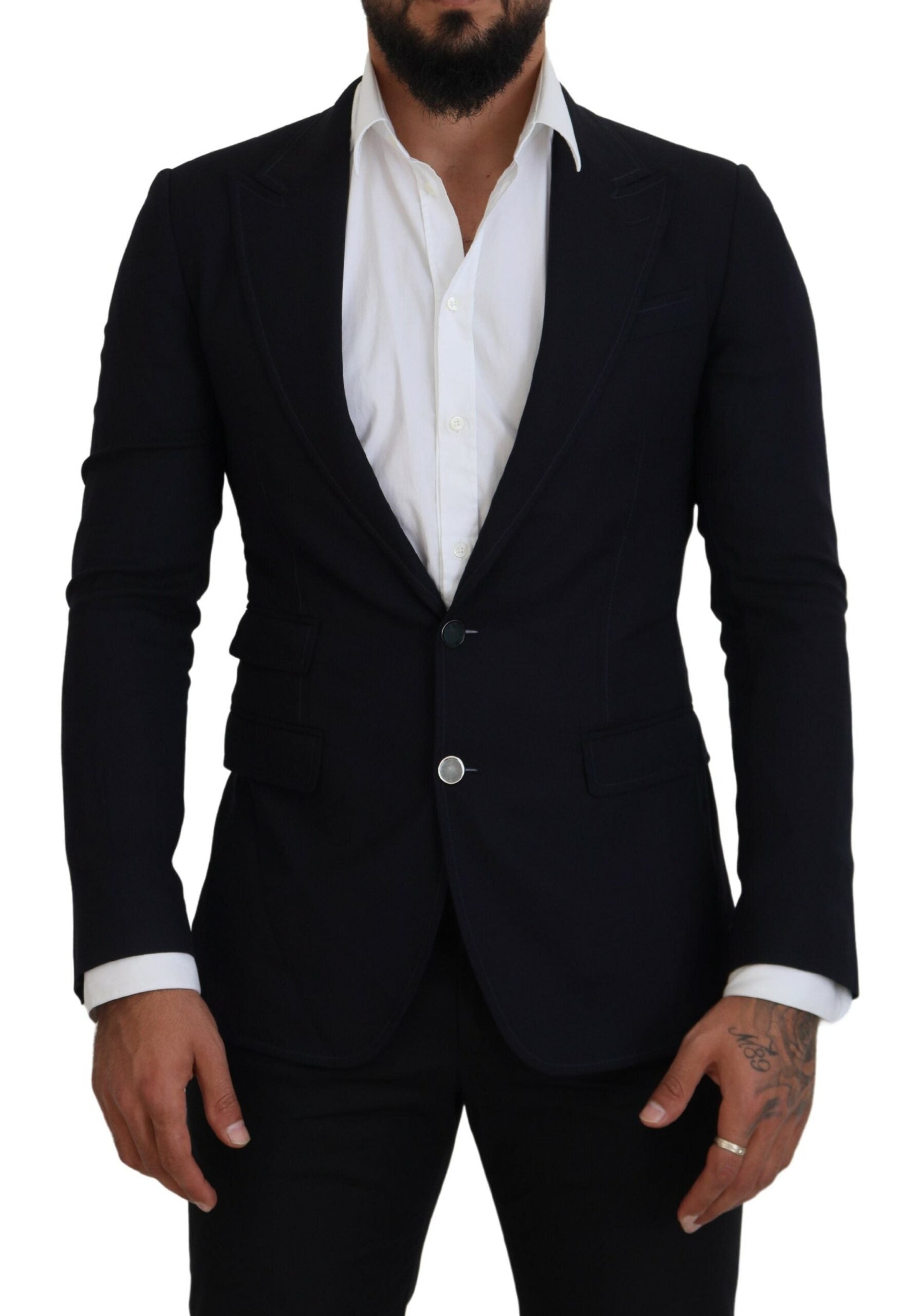 Dolce & Gabbana Schwarzer Taormina Blazer aus Wolle (formell)