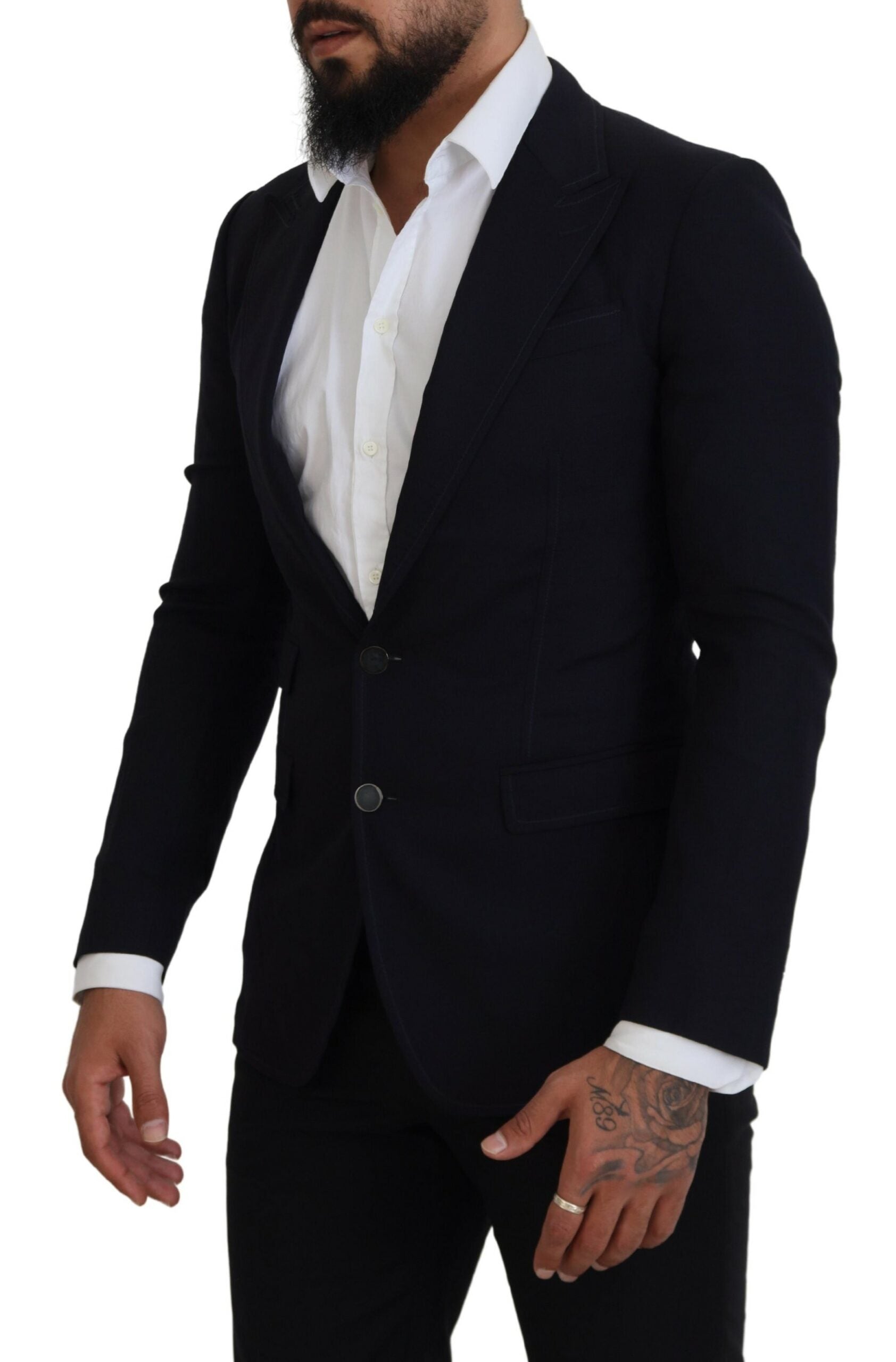 Dolce & Gabbana Schwarzer Taormina Blazer aus Wolle (formell)