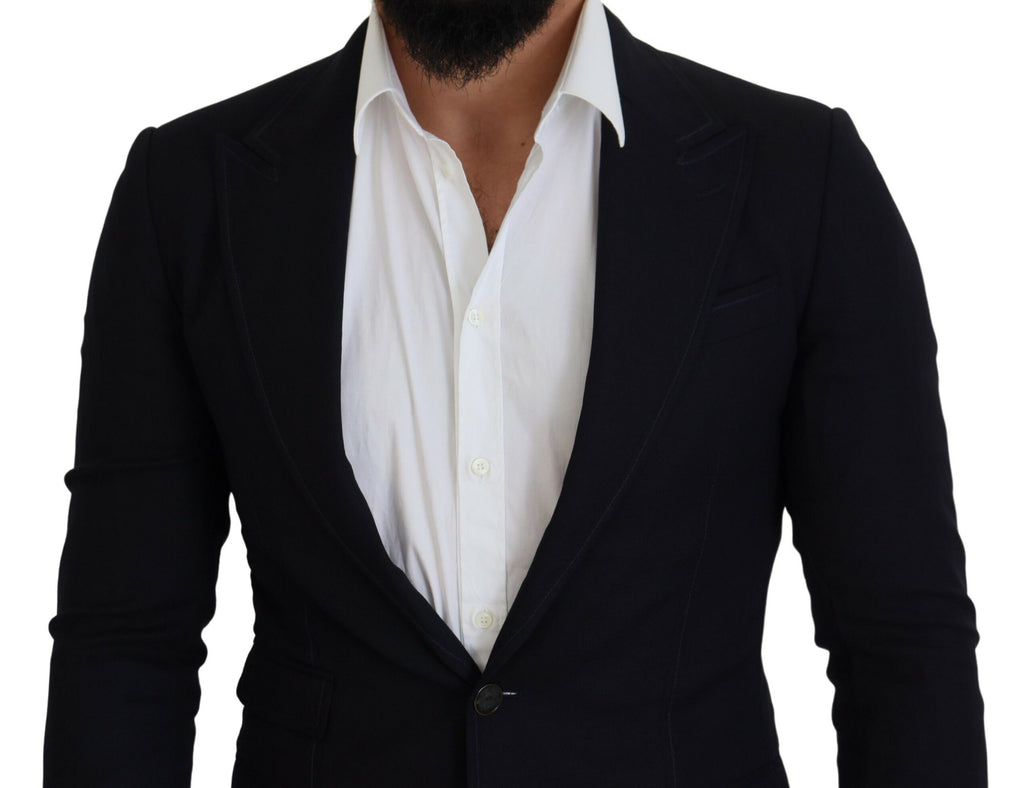 Dolce & Gabbana Schwarzer Taormina Blazer aus Wolle (formell)