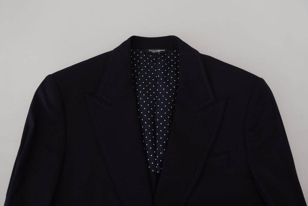 Dolce & Gabbana Schwarzer Taormina Blazer aus Wolle (formell)