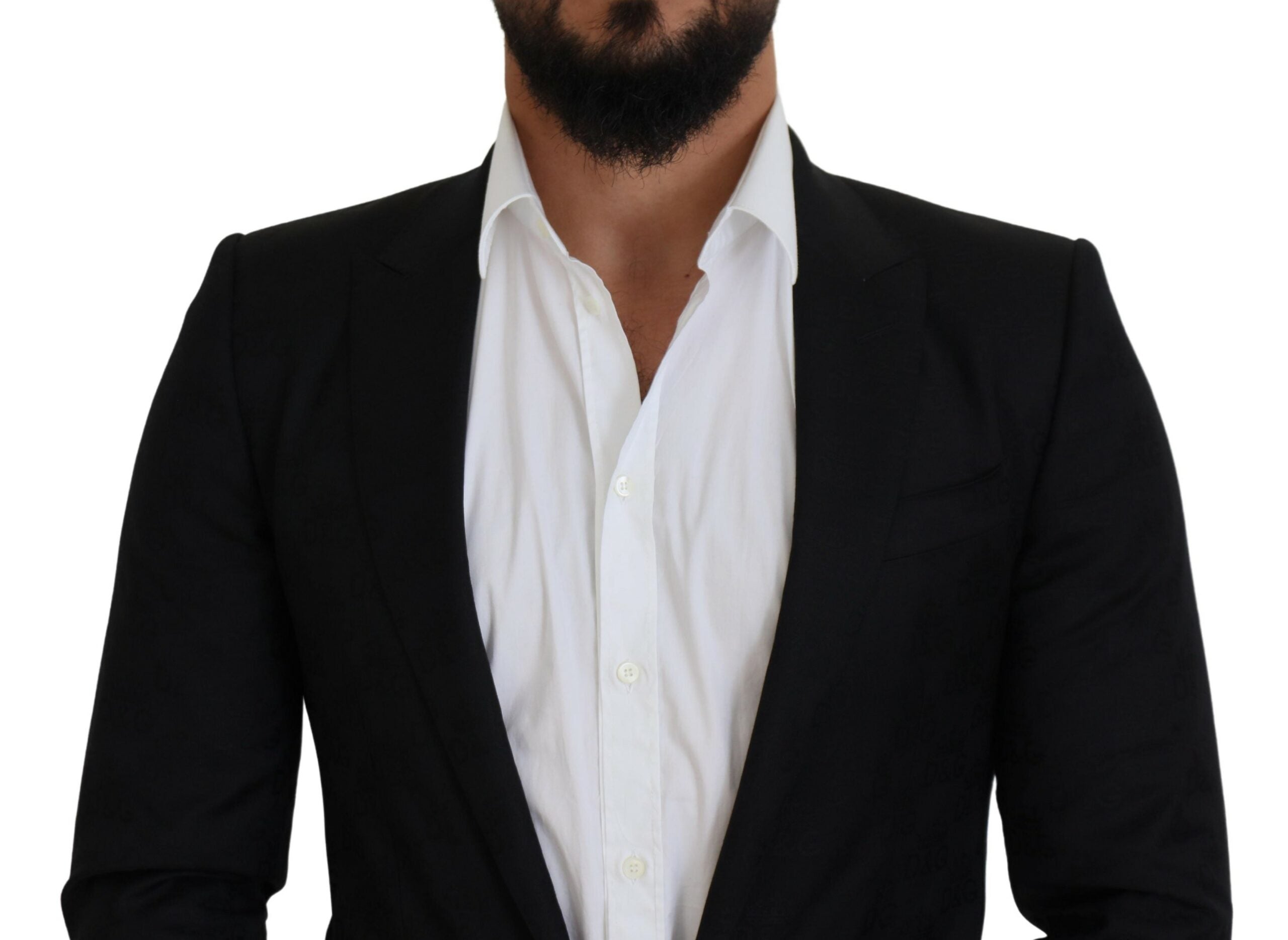 Dolce & Gabbana Schwarzer formeller Wollmantel Martini Blazer