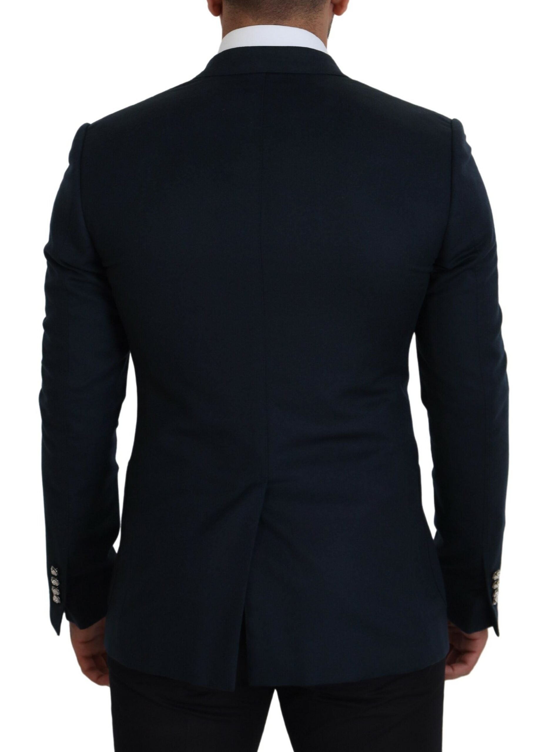 Dolce & Gabbana Blauer doppelreihiger formeller Mantel Blazer