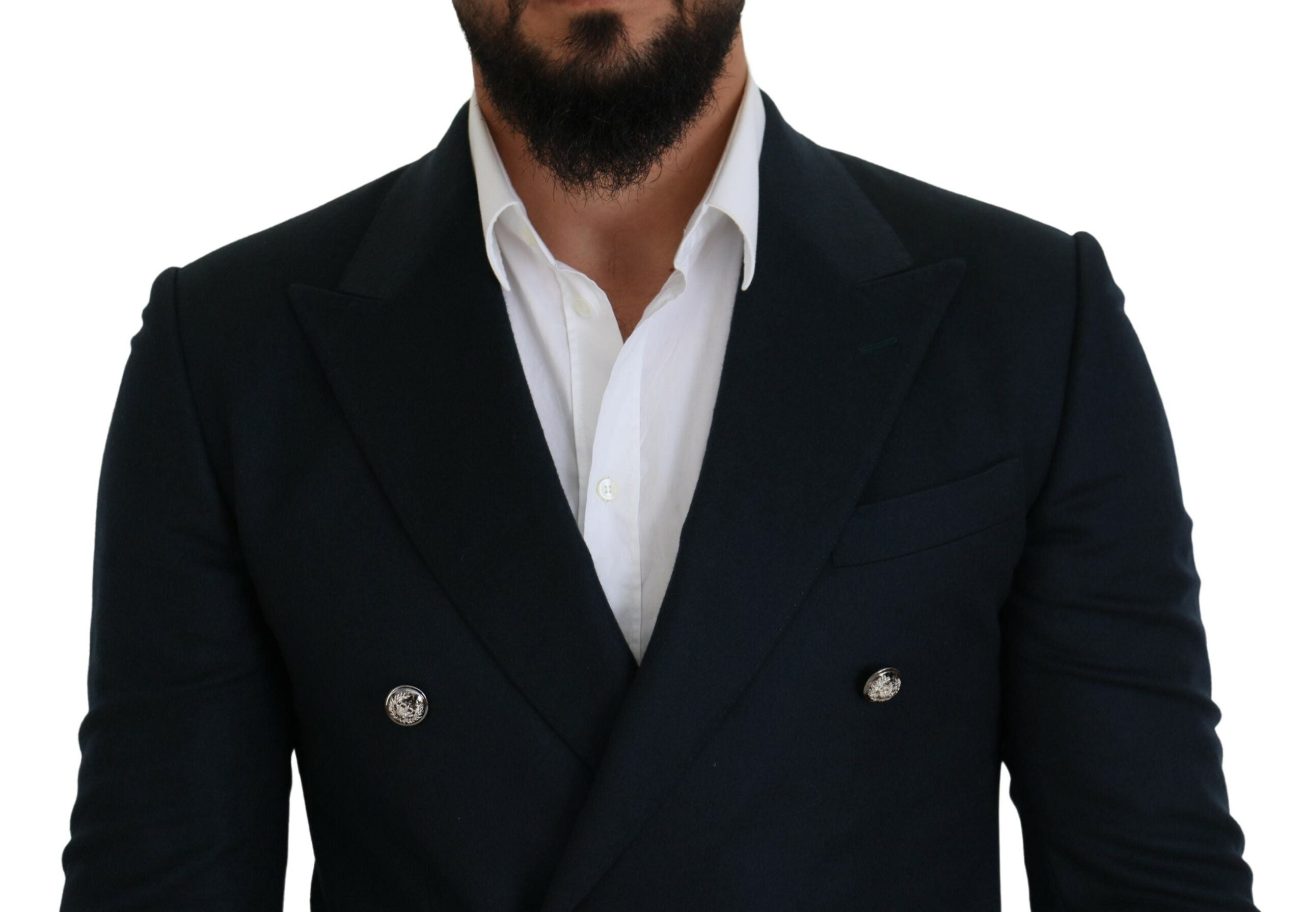 Dolce & Gabbana Blauer doppelreihiger formeller Mantel Blazer