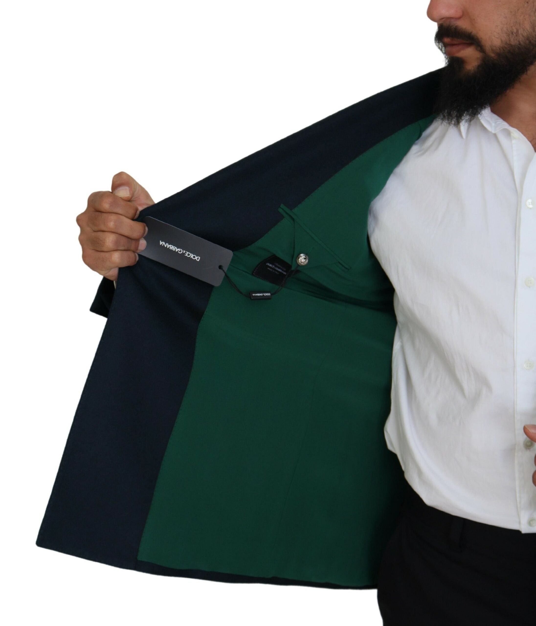 Dolce & Gabbana Blauer doppelreihiger formeller Mantel Blazer