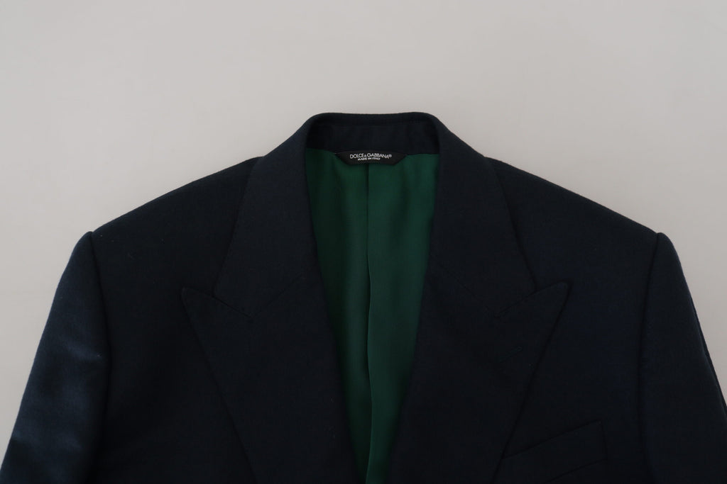 Dolce & Gabbana Blauer doppelreihiger formeller Mantel Blazer