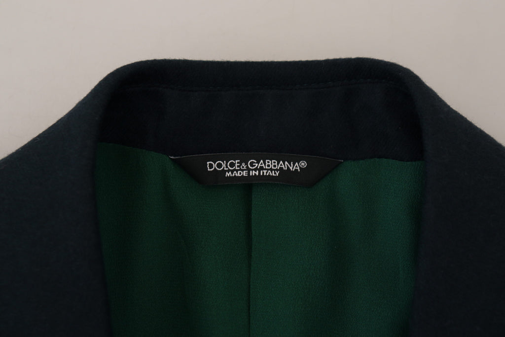 Dolce & Gabbana Blauer doppelreihiger formeller Mantel Blazer