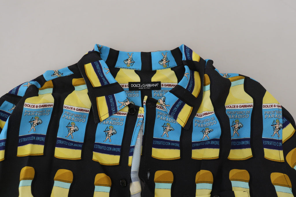 Dolce & Gabbana Multicolor bedrucktes Viskose Freizeithemd