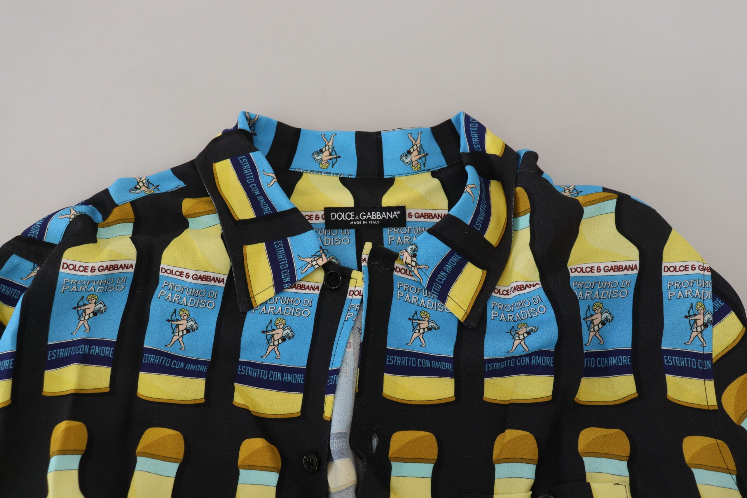 Dolce & Gabbana Multicolor bedrucktes Viskose Freizeithemd