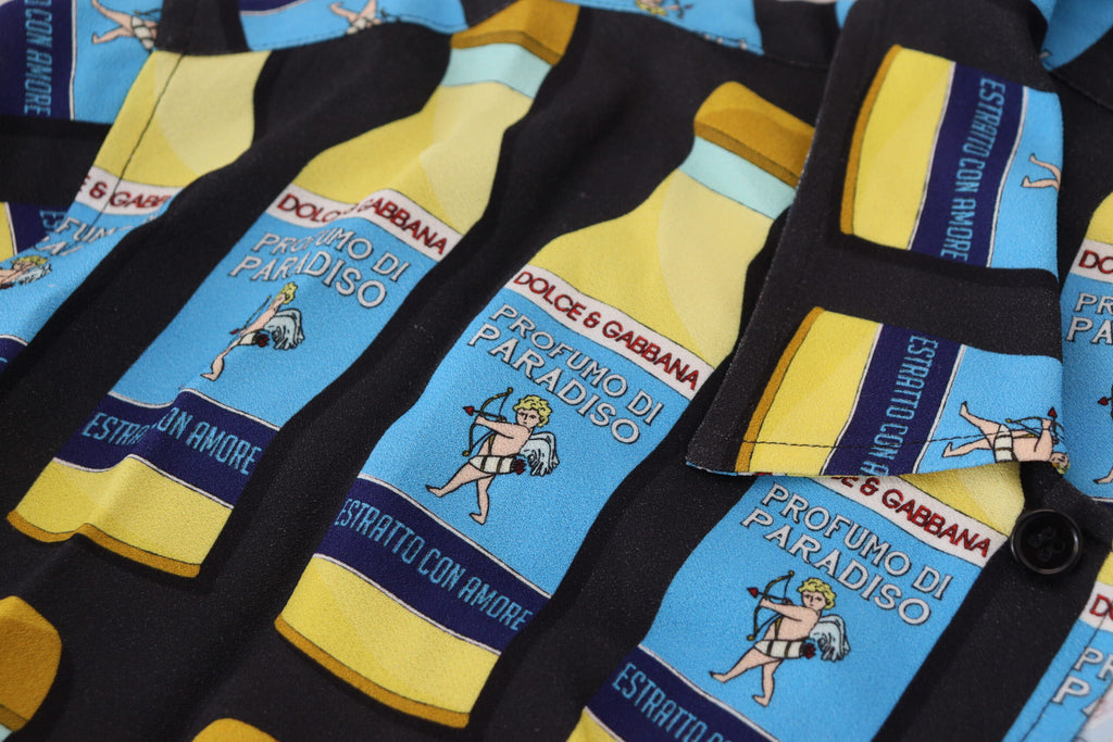 Dolce & Gabbana Multicolor bedrucktes Viskose Freizeithemd