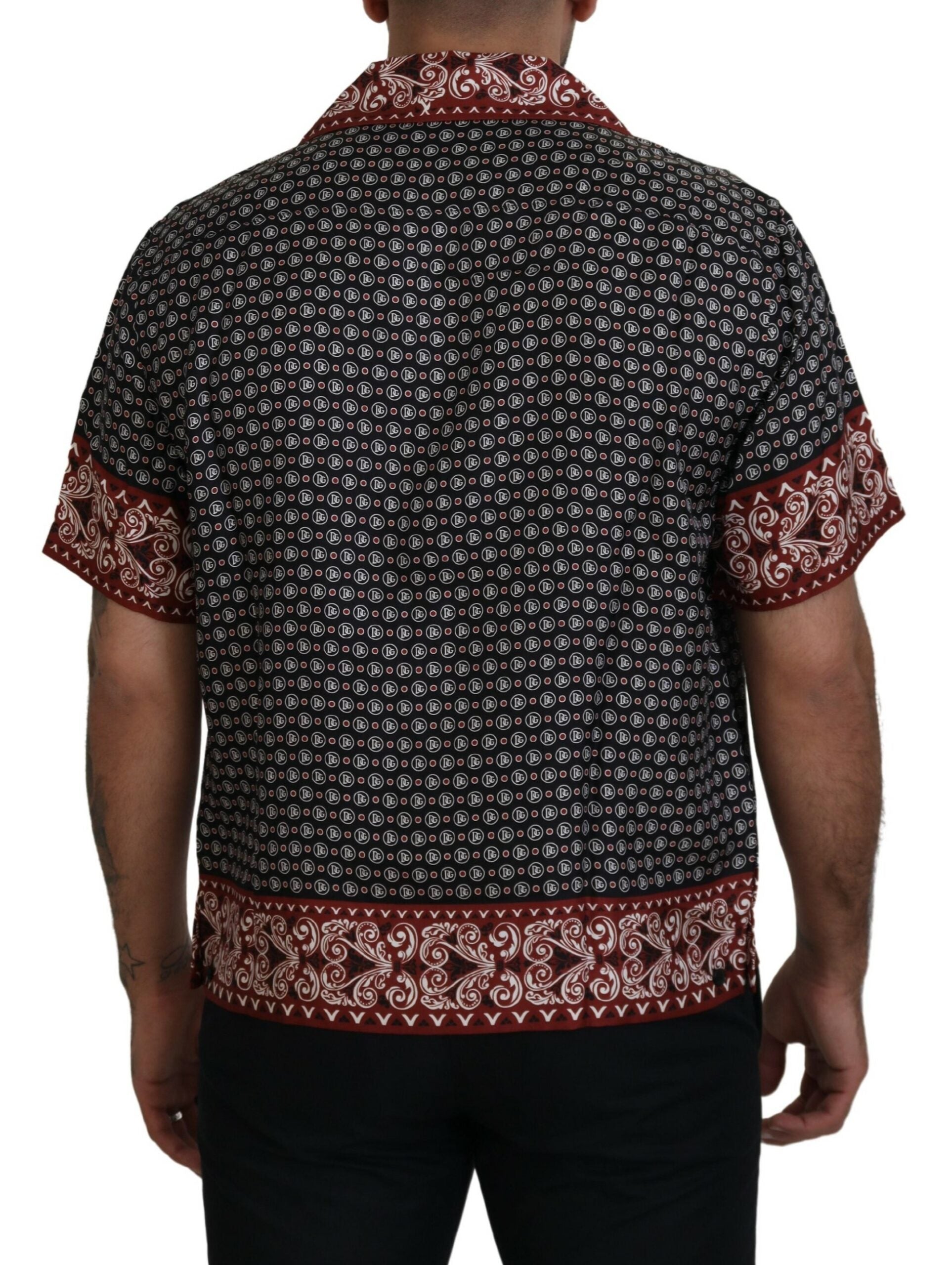 Dolce & Gabbana Mehrfarbig gemustertes Freizeithemd aus Seide