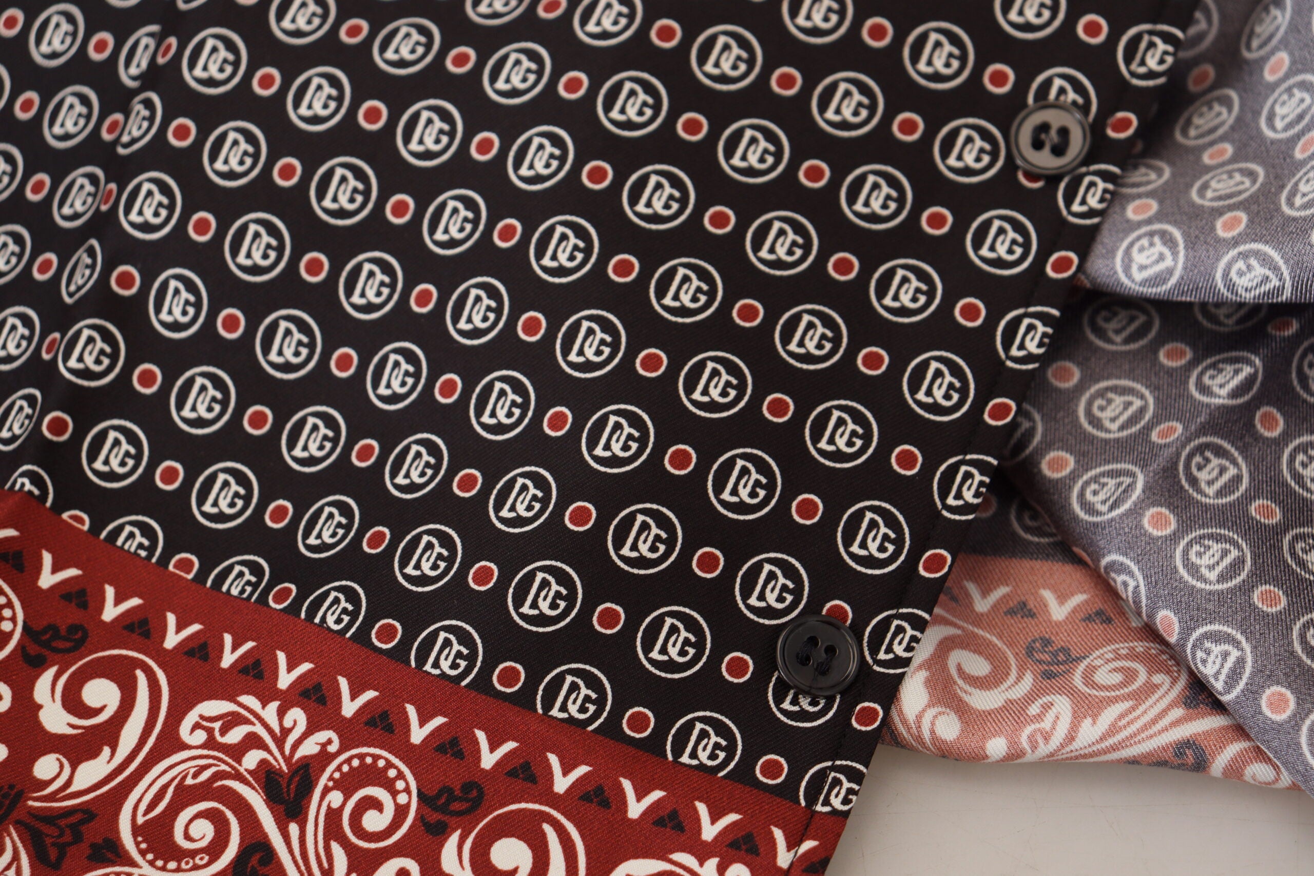 Dolce & Gabbana Mehrfarbig gemustertes Freizeithemd aus Seide