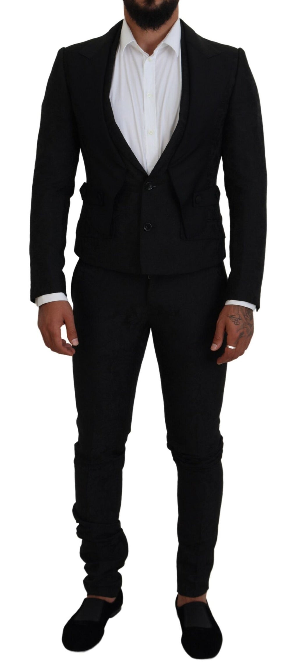 Dolce & Gabbana Schwarzer Polyester Herren 2 Stück MARTINI Anzug