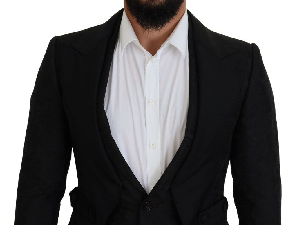 Dolce & Gabbana Schwarzer Polyester Herren 2 Stück MARTINI Anzug