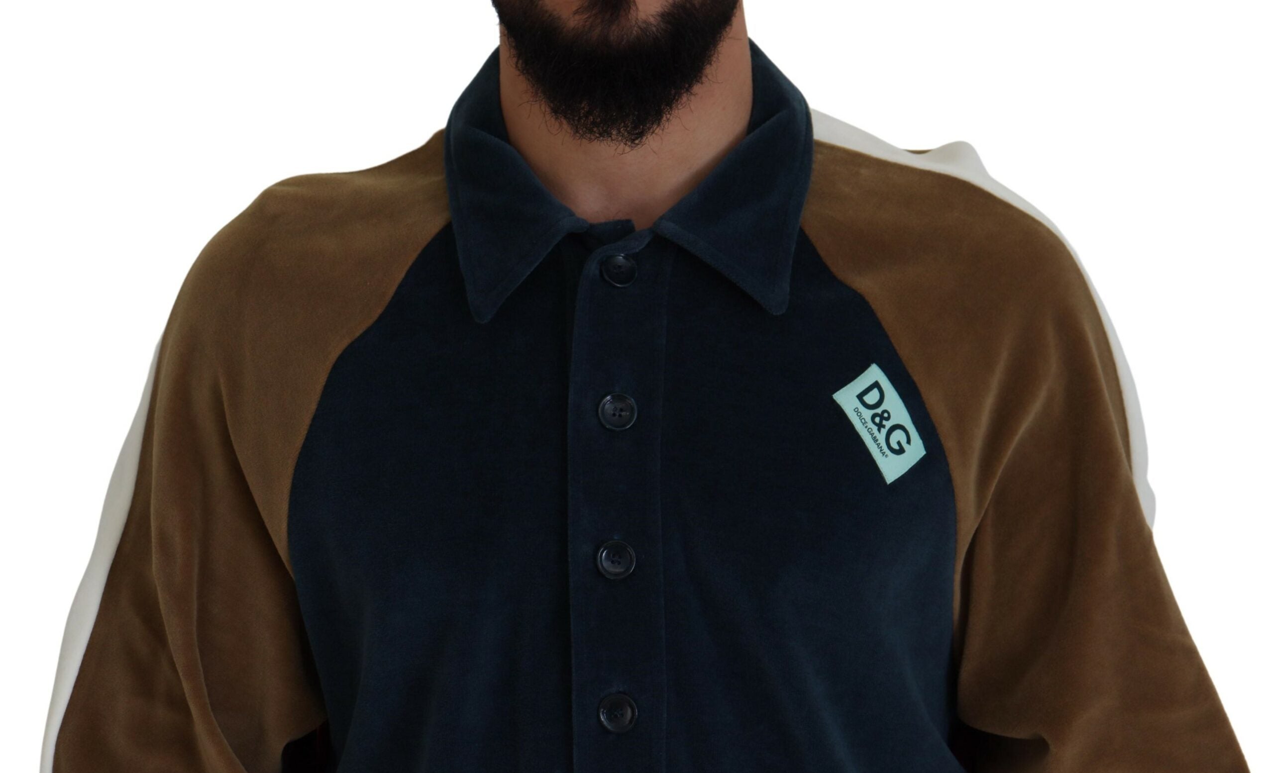 Dolce & Gabbana Multicolor Pullover mit Kragen aus Baumwolle