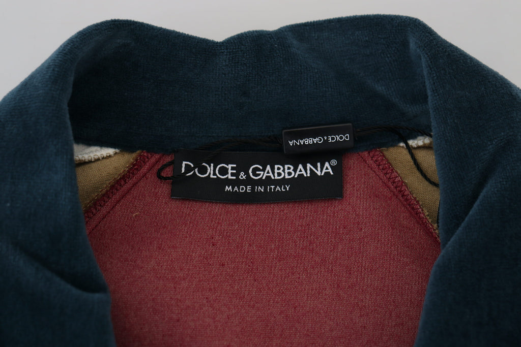 Dolce & Gabbana Multicolor Pullover mit Kragen aus Baumwolle