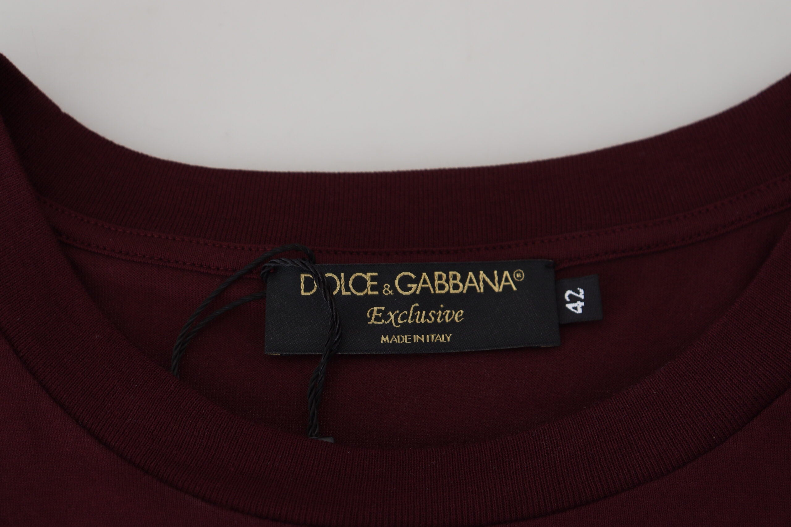 Dolce & Gabbana Kastanienbraunes bedrucktes Kurzarm-T-Shirt für Männer