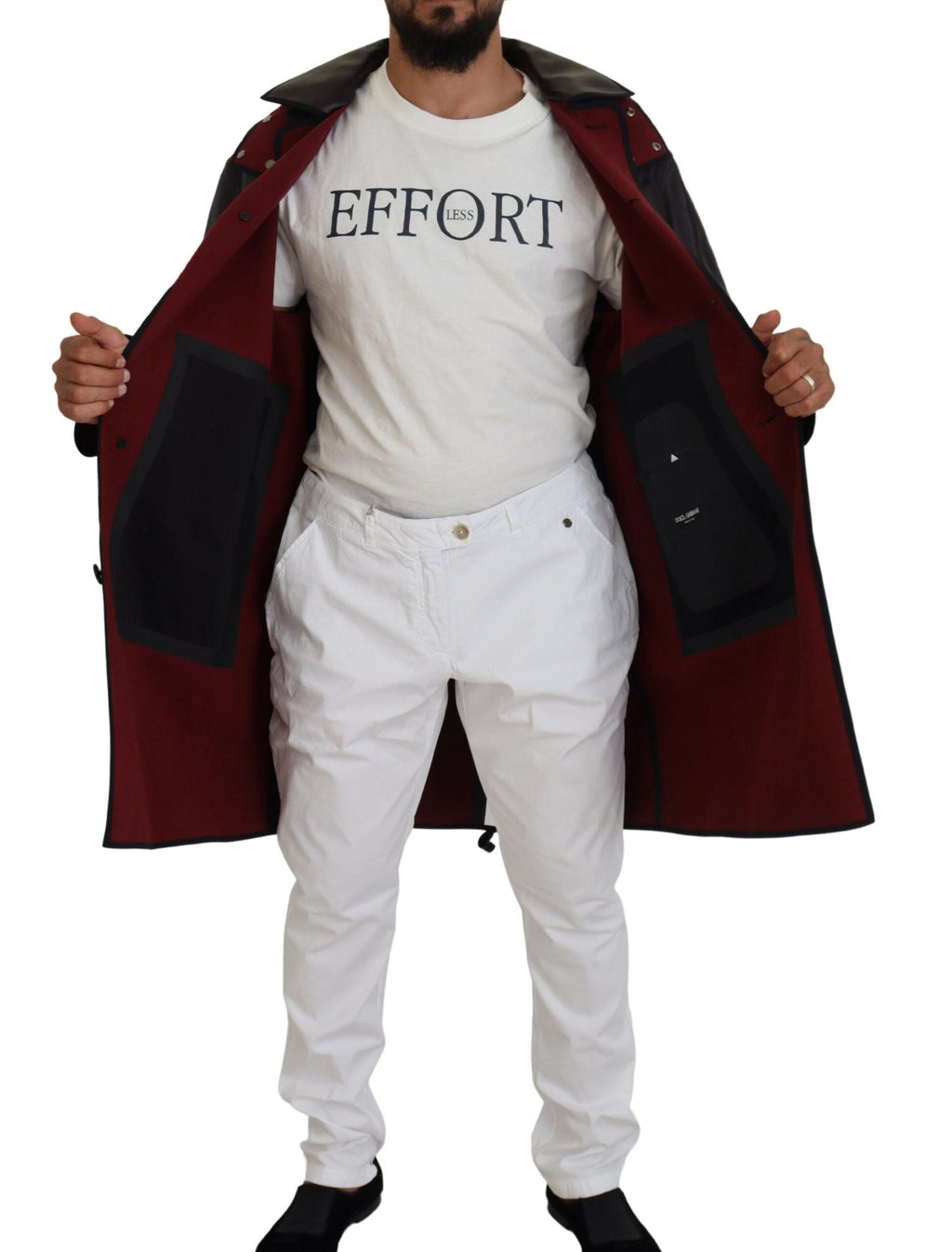 Dolce & Gabbana Schwarzer Trench-Parka mit Kapuze Baumwolljacke