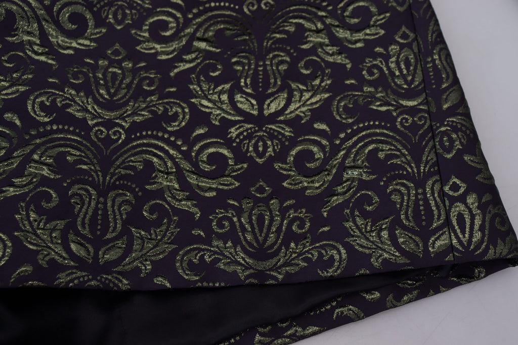 Dolce & Gabbana Gold Lila Barock Jacke Blazer Robe