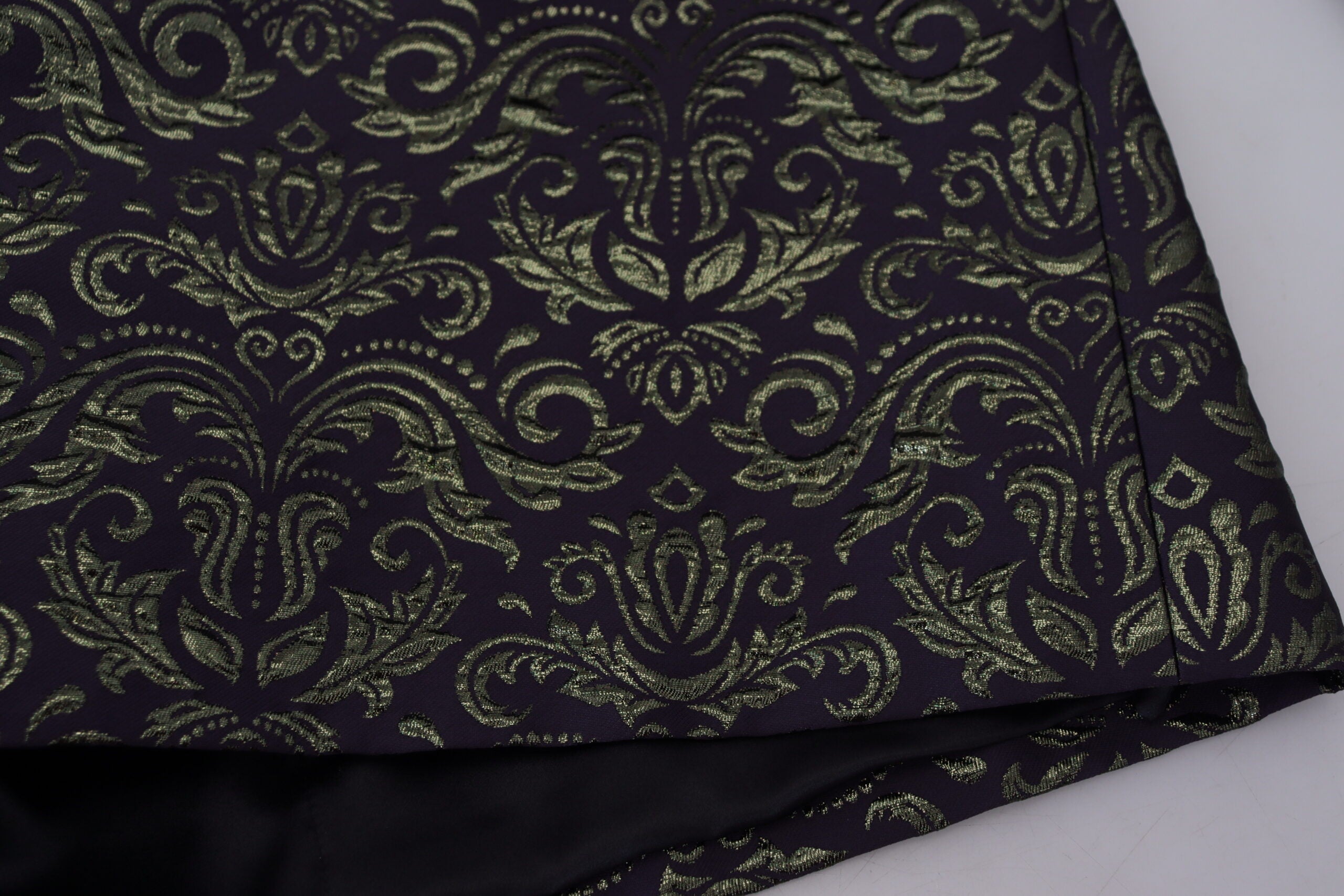 Dolce & Gabbana Gold Lila Barock Jacke Blazer Robe