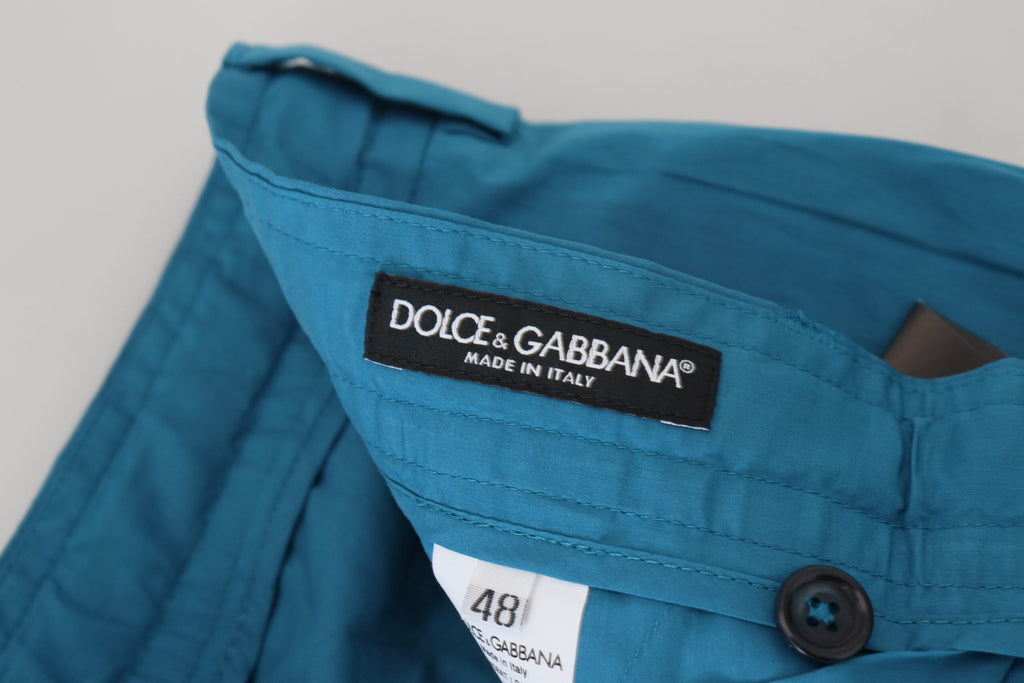 Dolce & Gabbana Blaue Baumwoll-Chinos Hosen Hosen