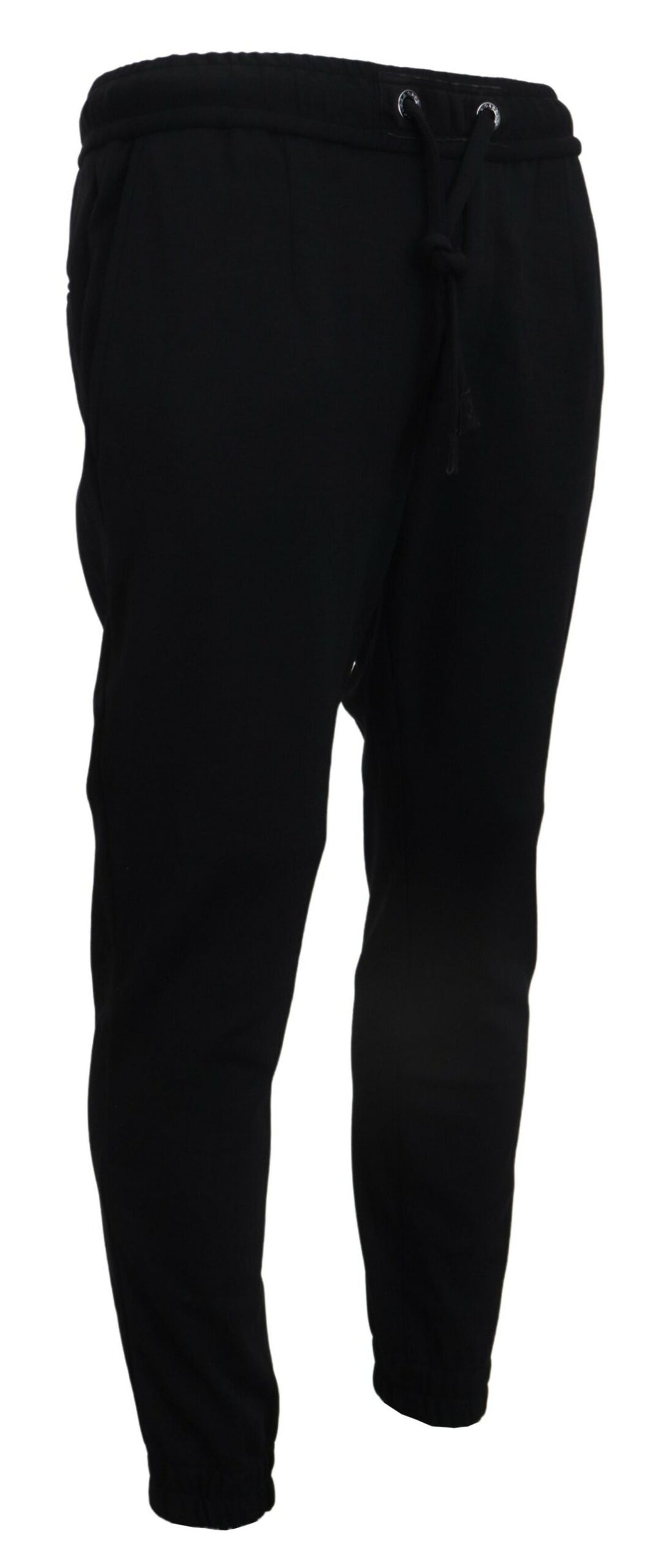 Dolce & Gabbana Schwarze Herren Sport Wolle Sweatpants Hosen