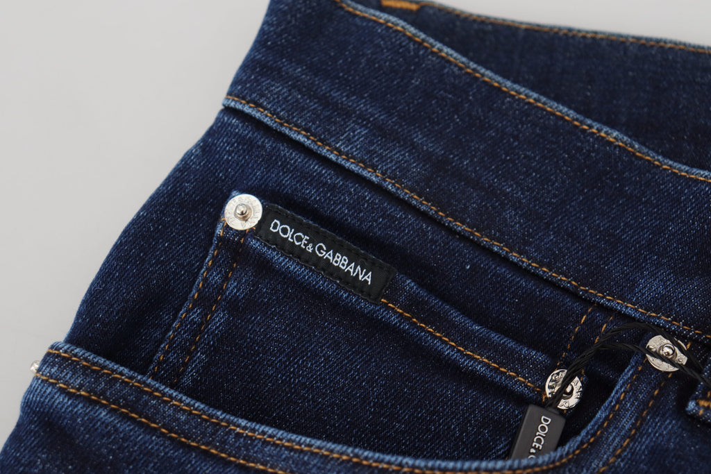 Dolce & Gabbana Dunkelblaue Denim-Jeans aus Baumwolle SKINNY