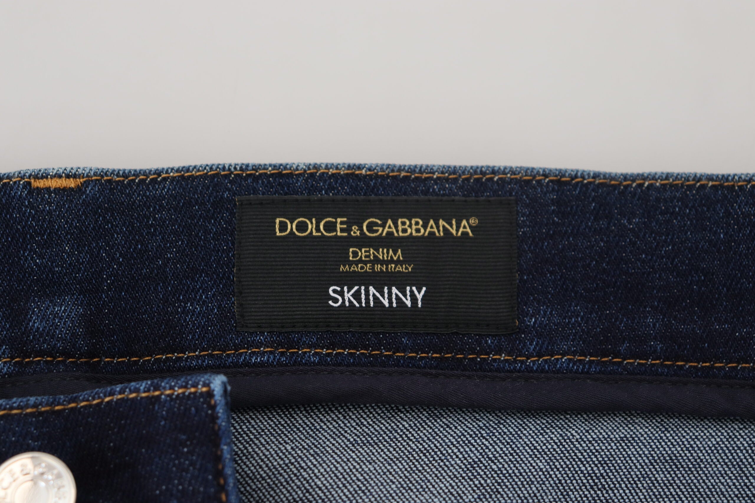 Dolce & Gabbana Dunkelblaue Denim-Jeans aus Baumwolle SKINNY