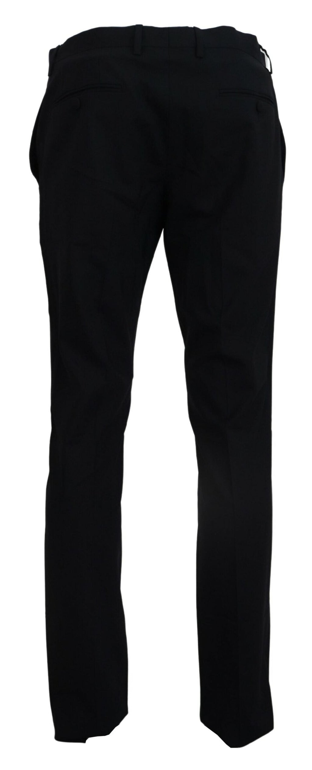 Dolce & Gabbana Blaues Woll-Stretch-Kleid Formal Slim Fit Pant