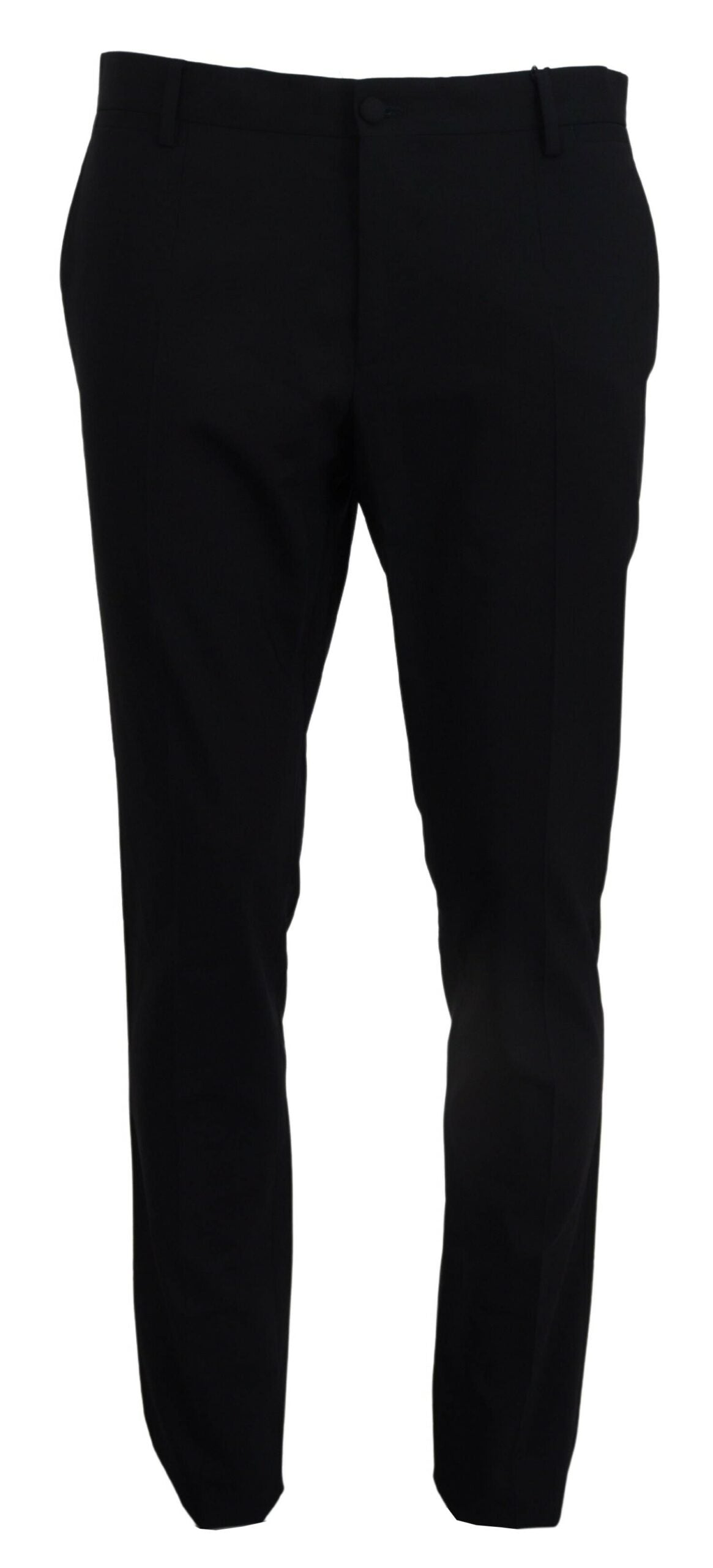 Dolce & Gabbana Blaues Woll-Stretch-Kleid Formal Slim Fit Pant