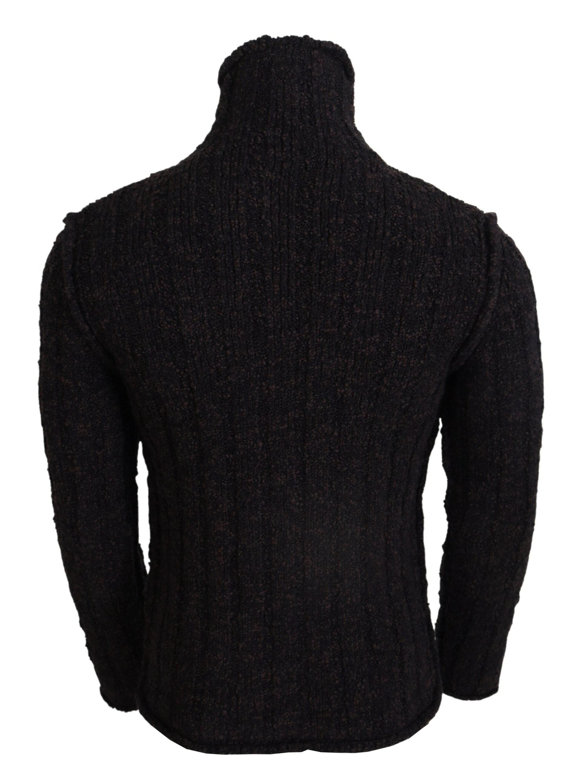 Dolce & Gabbana Brauner Wollstrick-Rollkragenpullover