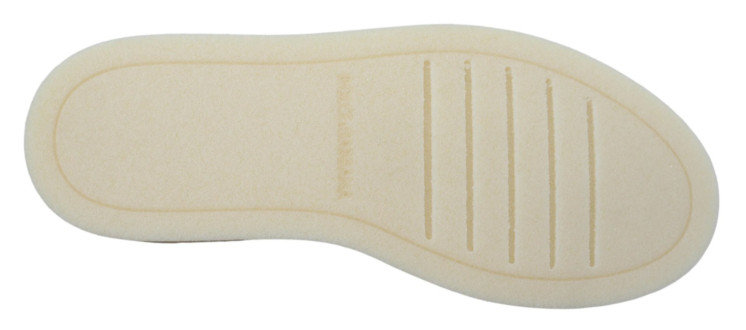 Dolce & Gabbana Weiß Leder Low Top Oxford Turnschuhe Freizeitschuhe