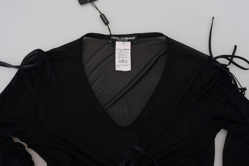 Dolce & Gabbana Schwarzes Viskose Bodycon Etuikleid Midikleid