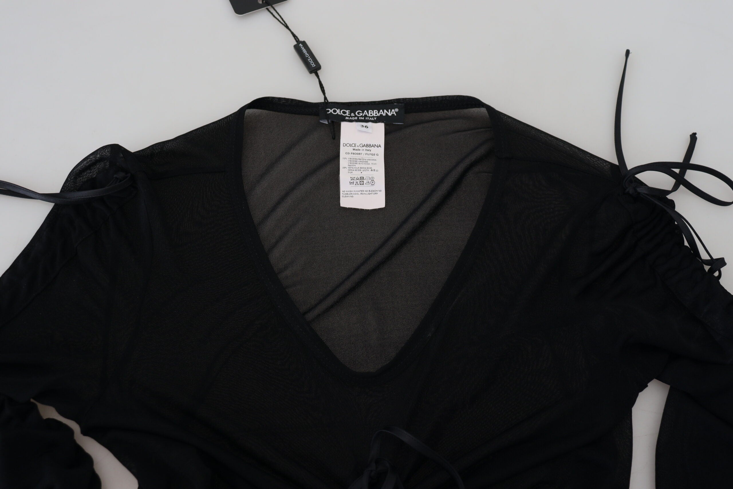 Dolce & Gabbana Schwarzes Viskose Bodycon Etuikleid Midikleid