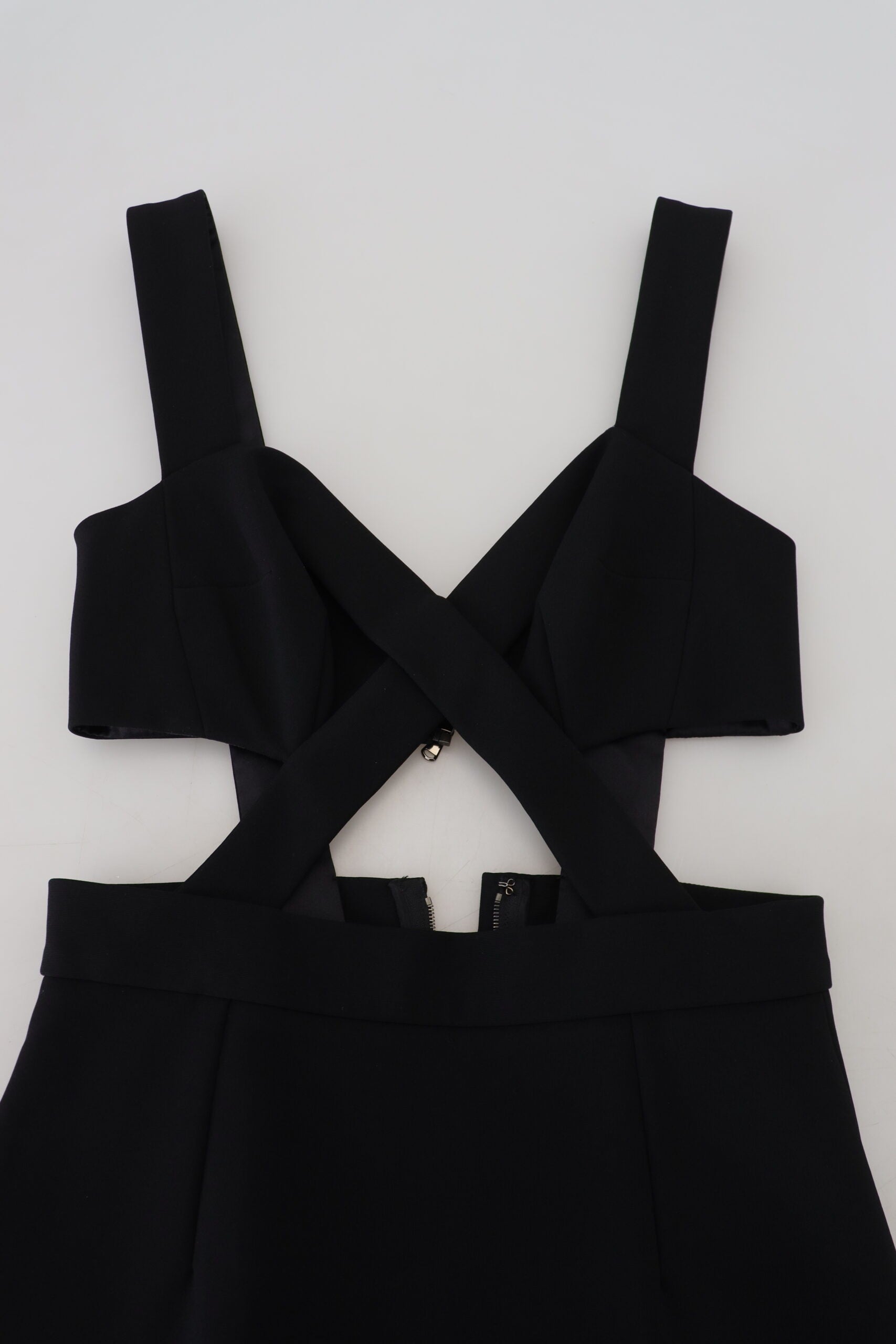 Dolce & Gabbana Schwarzes Viskose Bodycon Etuikleid Midikleid
