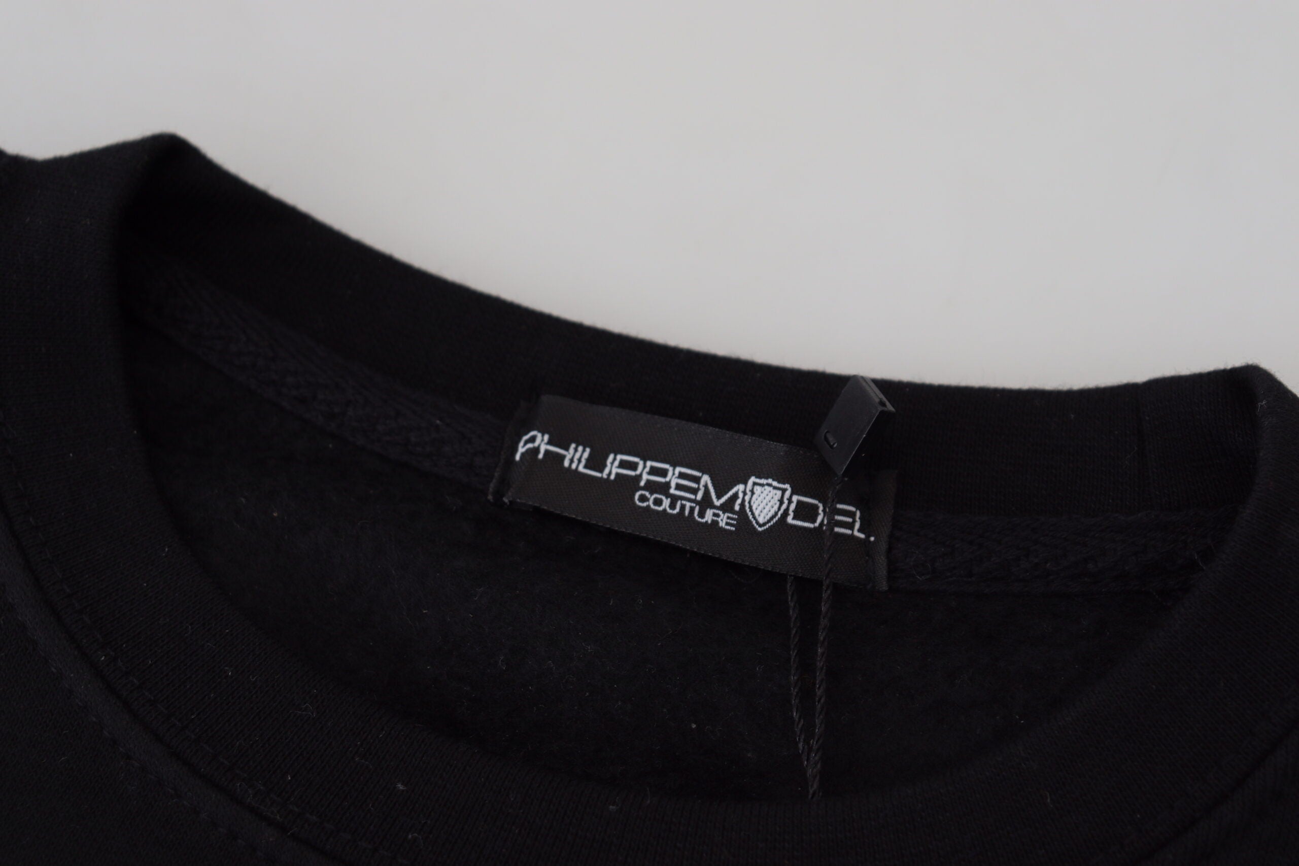 Philippe Model Schwarzer bedruckter Pullover mit langen Ärmeln