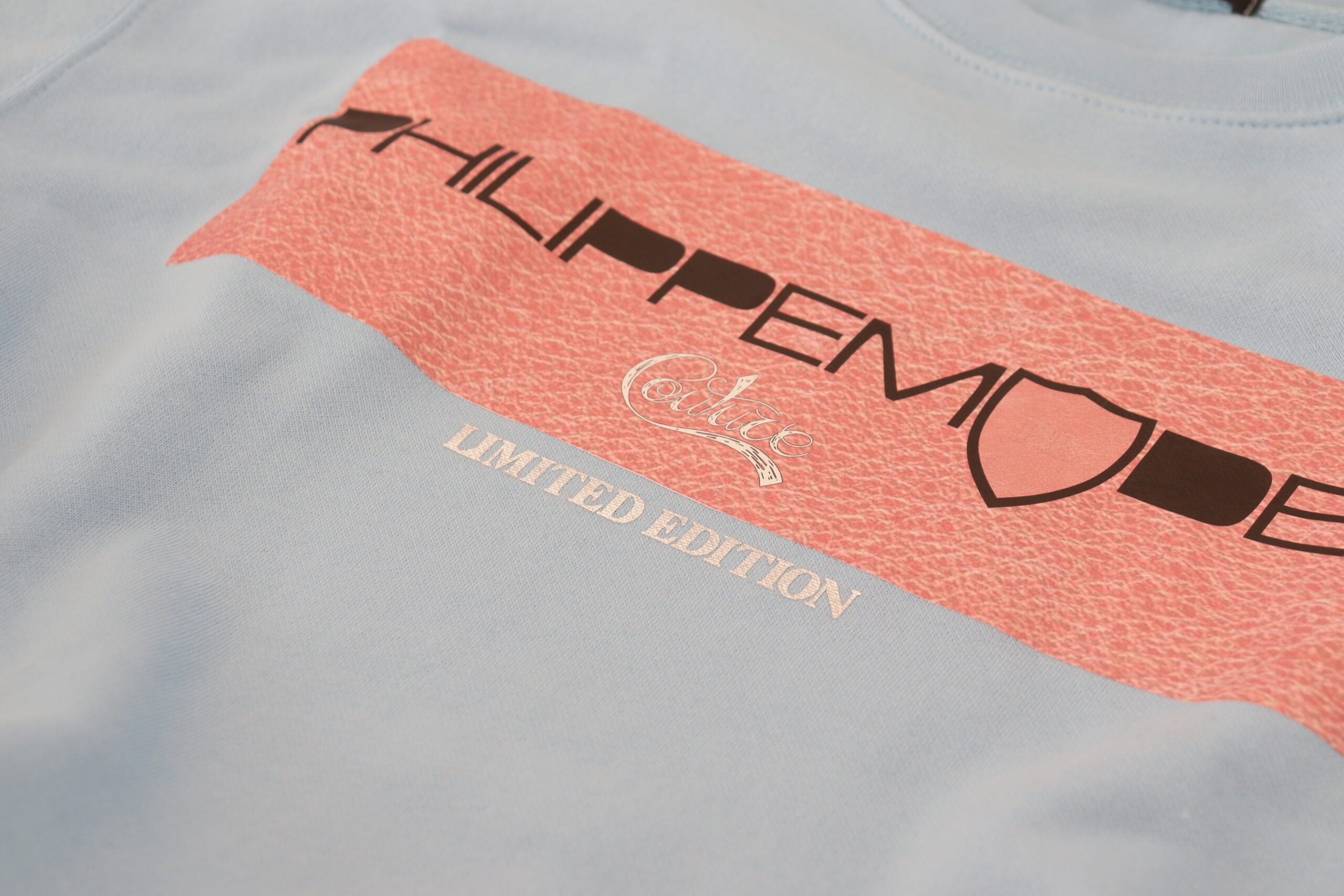 Philippe Model Hellblauer Pullover mit Logodruck und langen Ärmeln