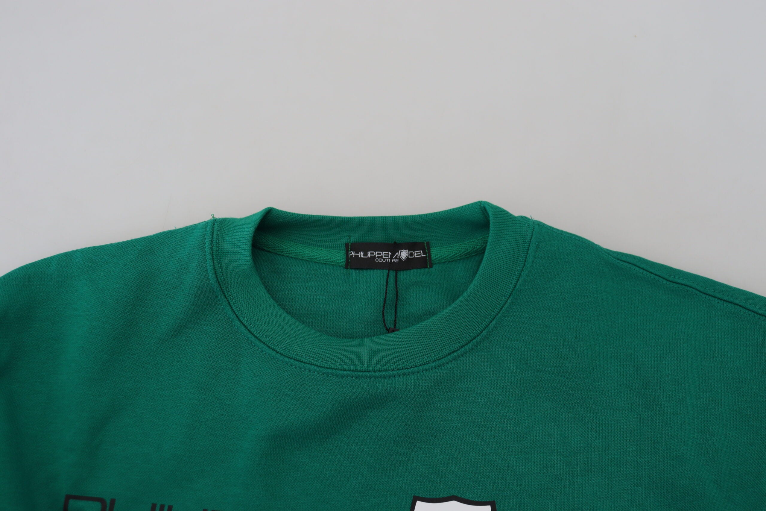 Philippe Model Grün bedruckter Langarmpullover Pullover